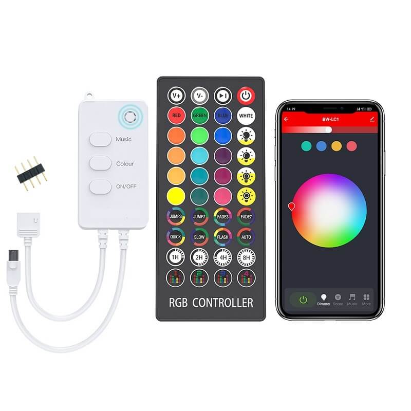 комплект RGB музикален контролер и дистанционно