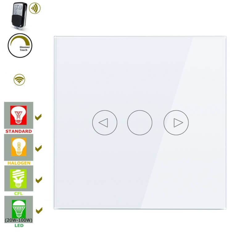 wifi смарт димер ключ с RF дистанционно бял