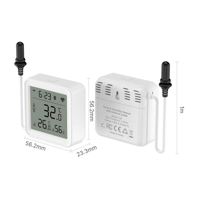 размери на wifi сензор за температура и влажност