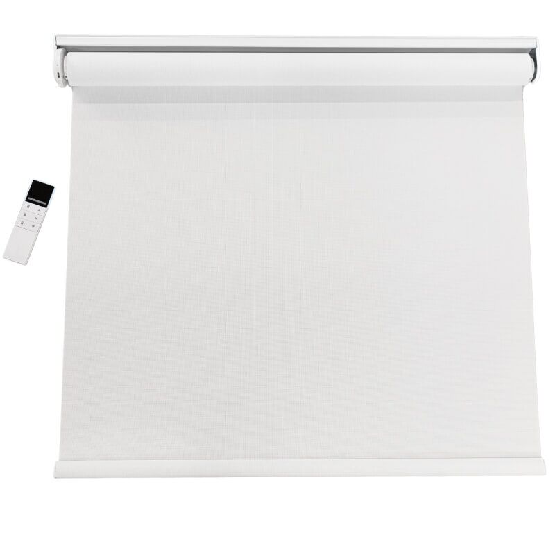 моторизирана щора бял цвят